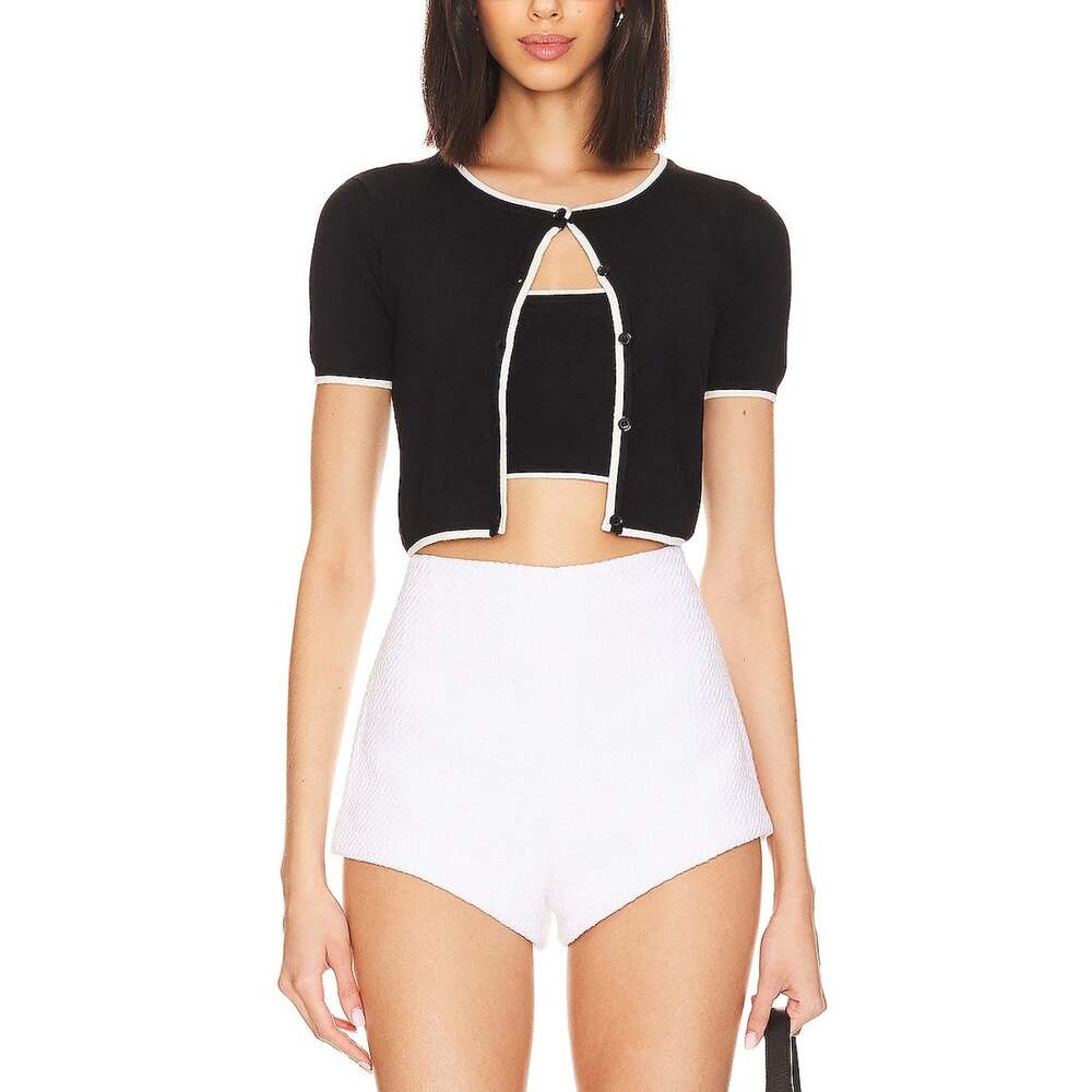 Majorelle Cropped Black Amy Cardigan Set Size XS